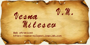 Vesna Milešev vizit kartica